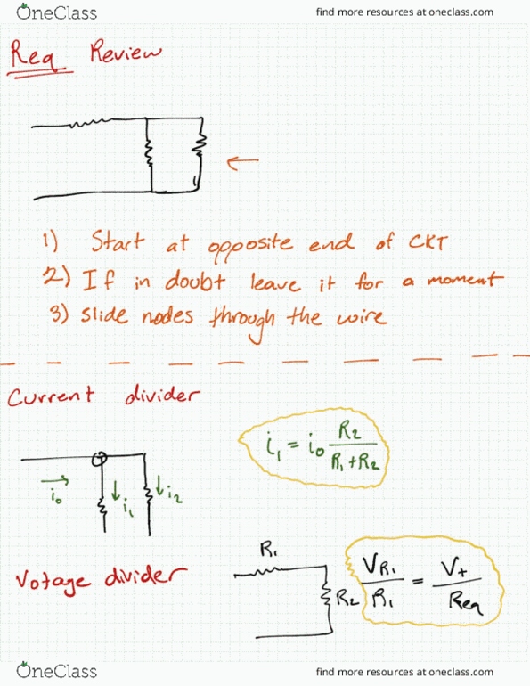 EE 201 Lecture Notes - Lecture 4: Current Divider thumbnail