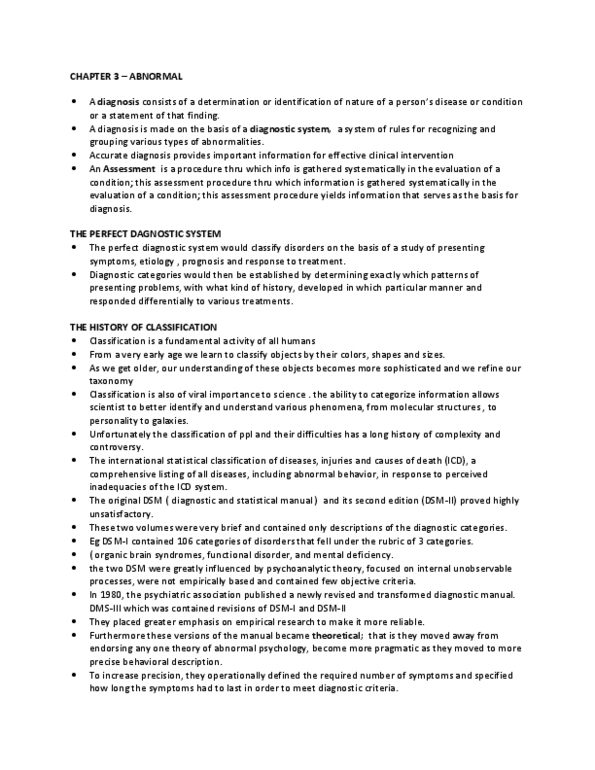 PS280 Chapter Notes - Chapter 3: Anorexia Nervosa, Factitious Disorder, Personality Disorder thumbnail