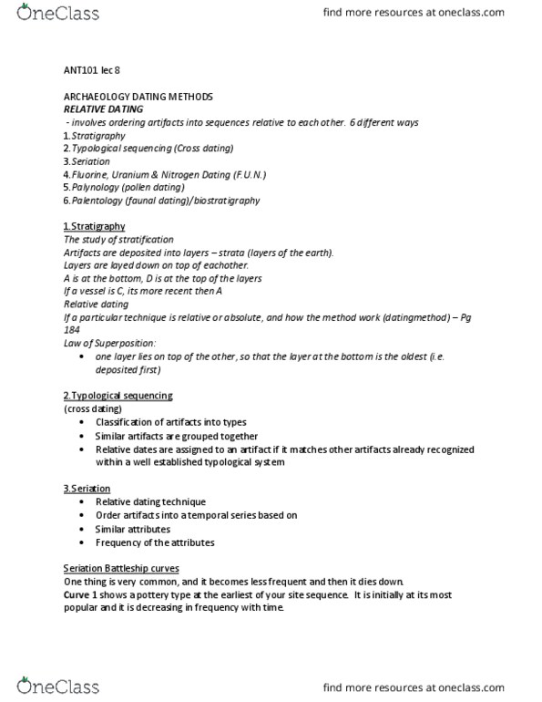 ANT101H5 Lecture Notes - Lecture 8: Absolute Dating, Absolute Time And Space, Inert Gas thumbnail