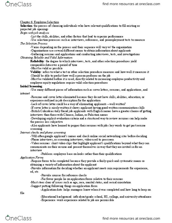 ADM 2337 Lecture Notes - Lecture 6: Neuroticism, Extraversion And Introversion, Eval thumbnail