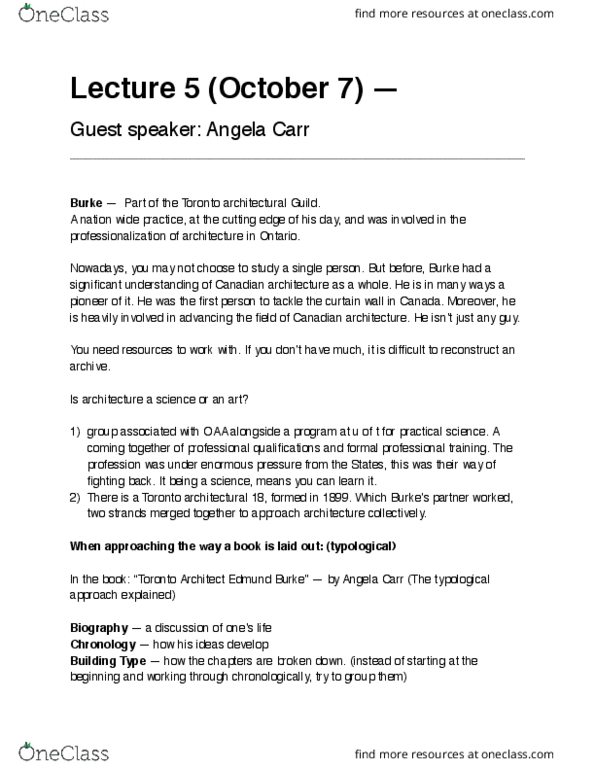 ARTH 3107 Lecture Notes - Lecture 7: William Le Baron Jenney, Architecture Of Canada, Root Mean Square thumbnail