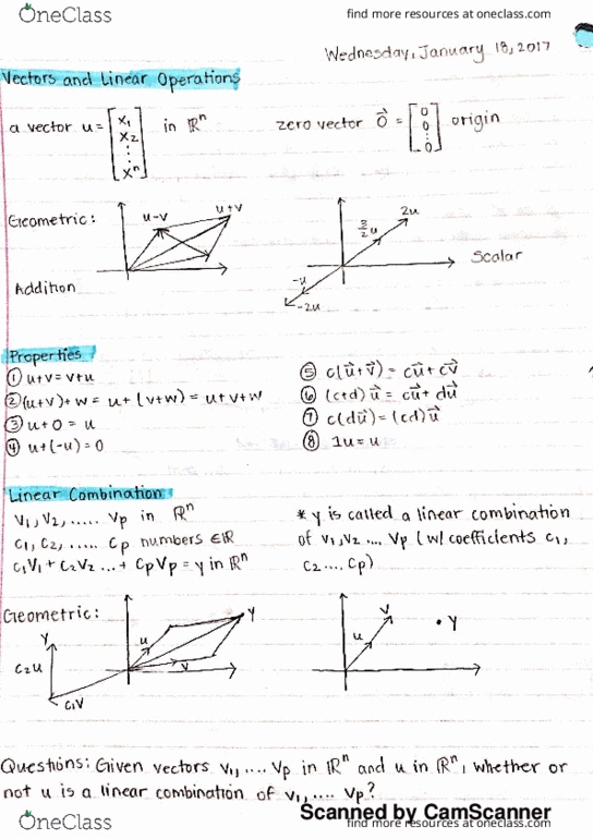 MATH 20F Lecture 4: Vectors and Linear Operations thumbnail