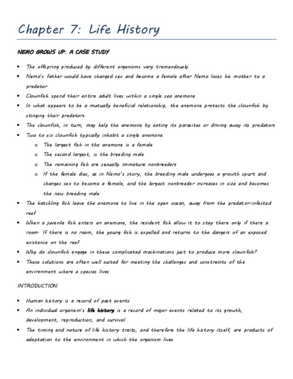 BIO120H1 Chapter Notes - Chapter 7: Enteroctopus Dofleini, Guppy, Invertebrate thumbnail