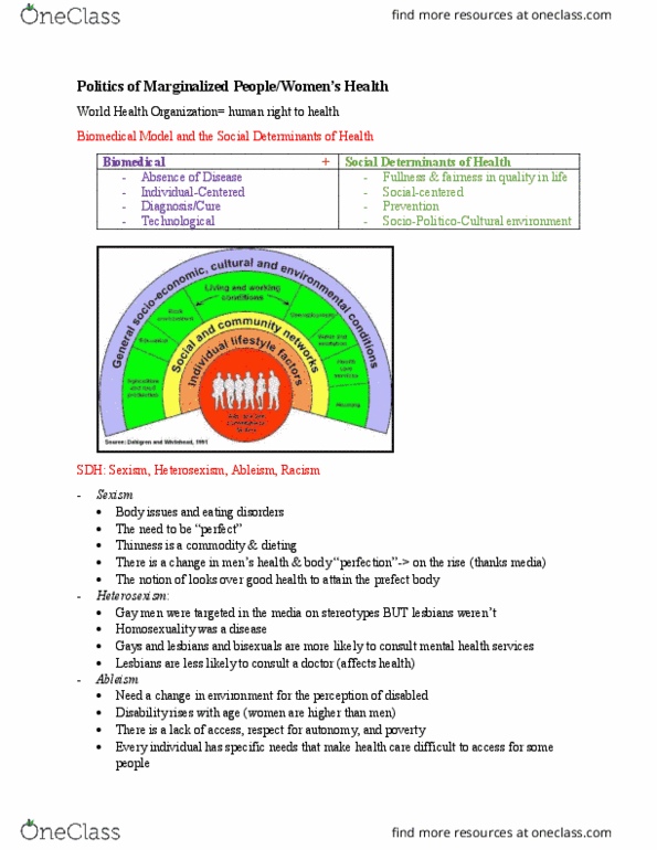 WGST 1808 Lecture Notes - Lecture 14: Ableism, Underweight, Heterosexism thumbnail