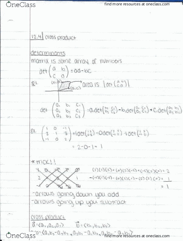MATH 231 Lecture Notes - Lecture 4: .Cz, Cross Product thumbnail