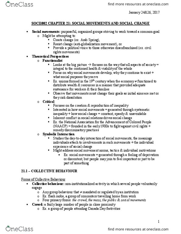 SOCI 1002 Chapter Notes - Chapter 21: Omnibus Bill, Planned Parenthood, Natural Disaster thumbnail