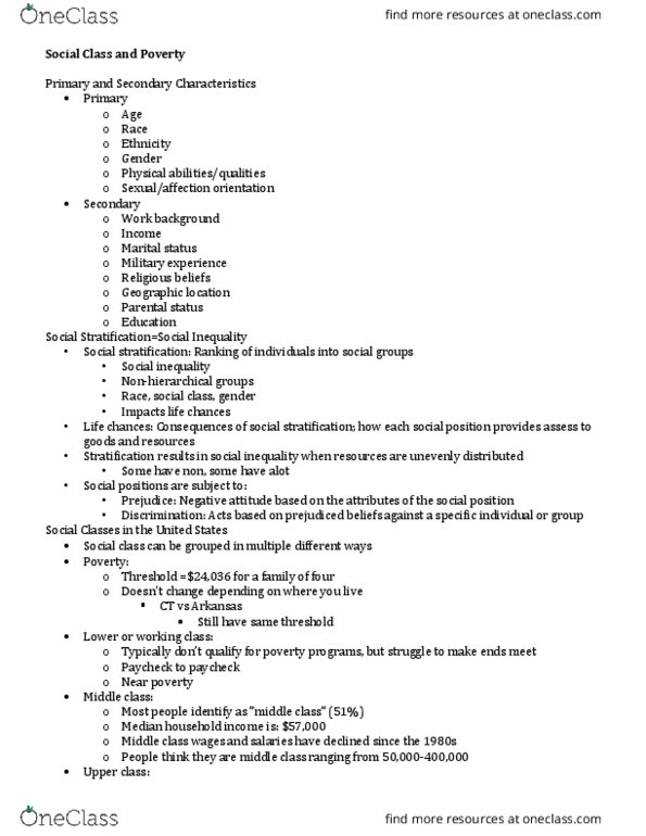 SOCI 1251 Lecture Notes - Lecture 2: Social Forces, Supplemental Nutrition Assistance Program, Class Consciousness thumbnail