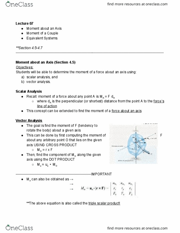 ECOR 1101 Lecture Notes - Lecture 7: Unit Vector, Net Force, Vector Calculus thumbnail