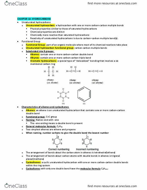 CHEM 102 Lecture Notes - Lecture 4: Propene, Cycloalkane, Chemical Formula thumbnail