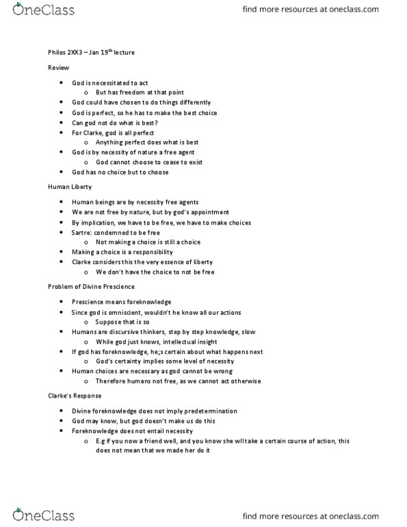 PHILOS 2XX3 Lecture Notes - Lecture 5: Jean-Paul Sartre, Fatalism, Canadian English thumbnail