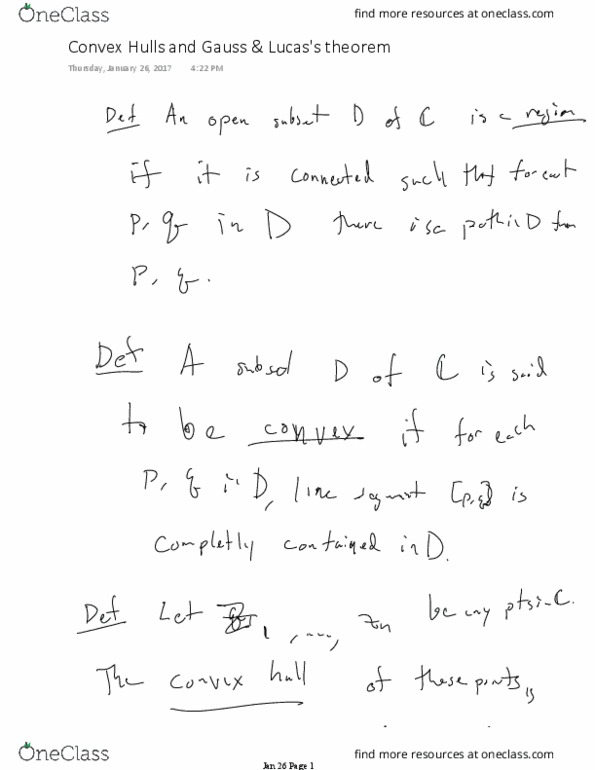 MATH V3007 Lecture 4: Convex Hulls and Gauss & Lucas's theorem thumbnail