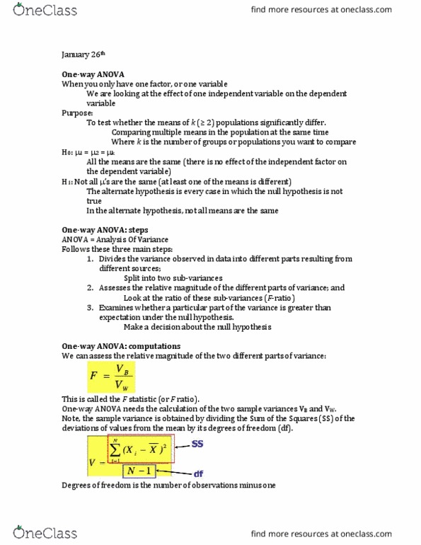 PSYC 305 Lecture Notes - Lecture 5: Standard Deviation, Normal Distribution, Total Variation thumbnail