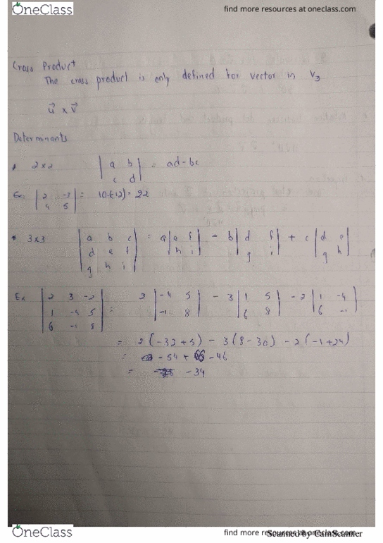 MATH-2134 Lecture 4: Vectors Cross Product thumbnail