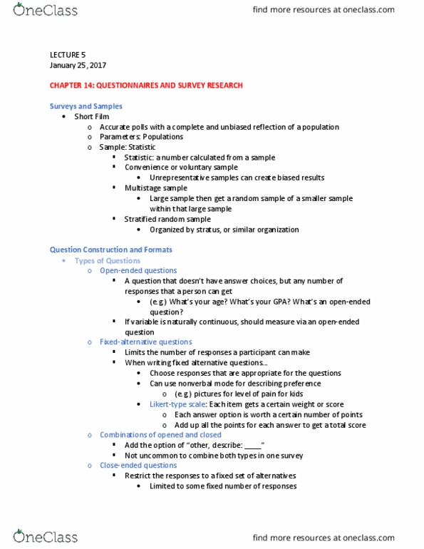 SOCECOL 10 Lecture Notes - Lecture 5: Multistage Sampling, Stata, Quota Sampling thumbnail