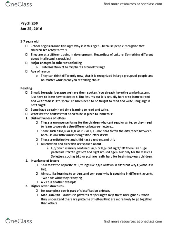 PSYC 260 Lecture Notes - Lecture 4: Surface Roughness, Ingroups And Outgroups, Psych thumbnail