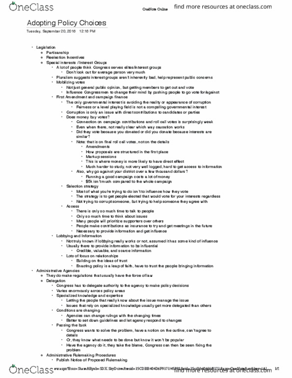 PSCI 3325 Lecture Notes - Lecture 15: Microsoft Onenote, Byrsonima Crassifolia, United States Court Of Appeals For The Federal Circuit thumbnail