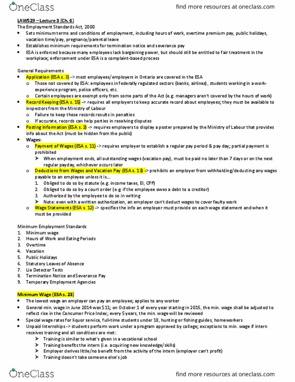 LAW 529 Lecture Notes - Lecture 3: Inequality Of Bargaining Power, Speedstep, Absenteeism thumbnail