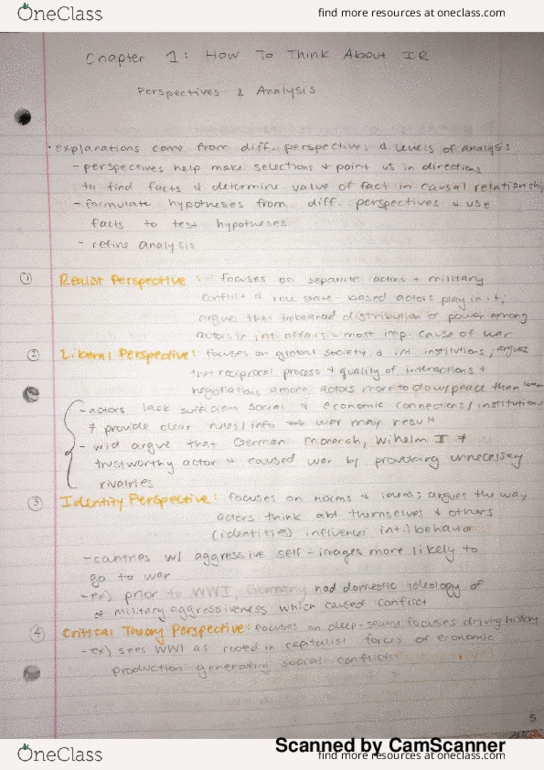 INTL 105 Chapter 1: How to Think About IR--Perspectives and Analysis thumbnail