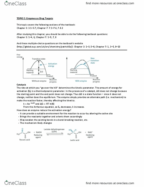 Chemistry 3393A/B Lecture Notes - Lecture 3: Deprotonation, Competitive Inhibition, Hmg-Coa Reductase thumbnail