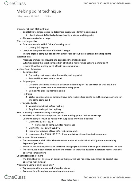 CHEM 3112 Lecture Notes - Lecture 1: Eutectic System, Sample Size Determination thumbnail