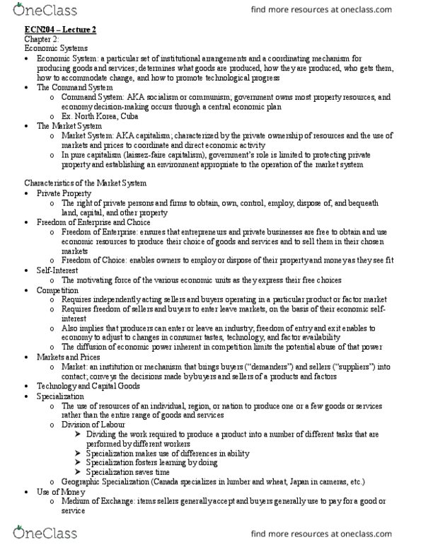 ECN 204 Lecture Notes - Lecture 2: Unearned Income, Demand Shock, Productive Efficiency thumbnail