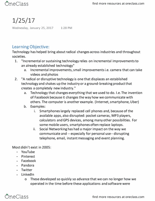 OIM 210 Lecture Notes - Lecture 2: Ities, Information System, Rieti thumbnail