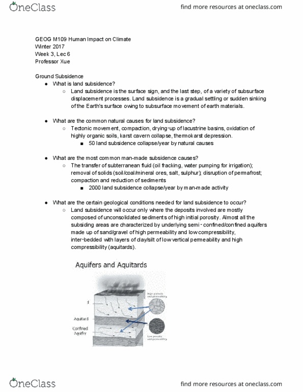 GEOG M109 Lecture Notes - Lecture 6: Permafrost, Pore Water Pressure, Lithology thumbnail