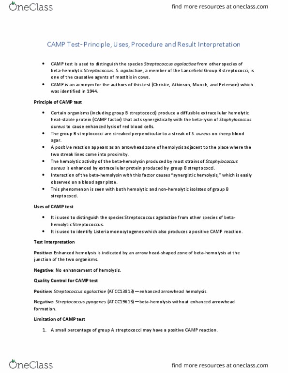 BIOL 3052 Lecture Notes - Lecture 4: Group A Streptococcal Infection, Streptococcus, Listeria Monocytogenes thumbnail