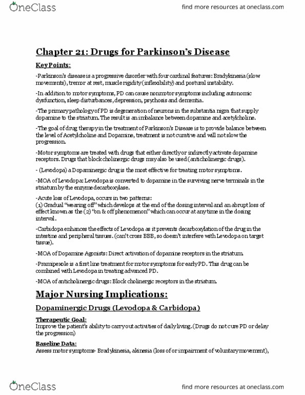 NURS 2004 Chapter Notes - Chapter 21: Tachycardia, Amantadine, Melanoma thumbnail