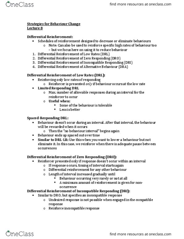 FRHD 3150 Lecture Notes - Lecture 8: Reinforcement thumbnail