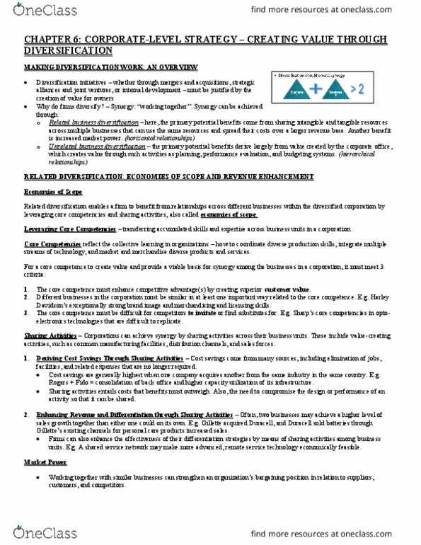 ADMS 4900 Chapter Notes - Chapter 6: Vertical Integration, Duracell, Market Power thumbnail