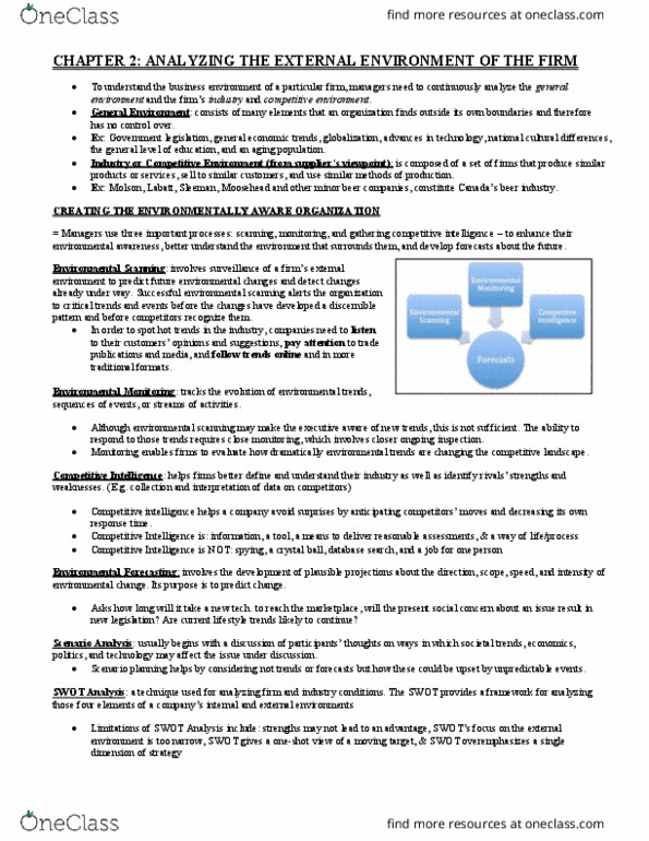 ADMS 4900 Chapter Notes - Chapter 2: Aboriginal Title, Competitive Intelligence, Swot Analysis thumbnail