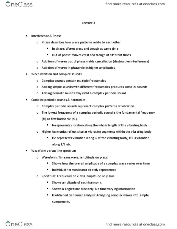 CSD-2464 Lecture Notes - Lecture 3: Fundamental Frequency, Fourier Analysis thumbnail