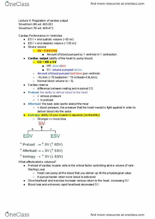PSL301H1 Lecture Notes - Lecture 4: Cardiac Output, Stroke Volume, Cardiac Muscle thumbnail