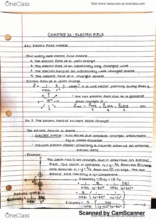 PHYS 1022 Lecture 2: Electric Field Models thumbnail