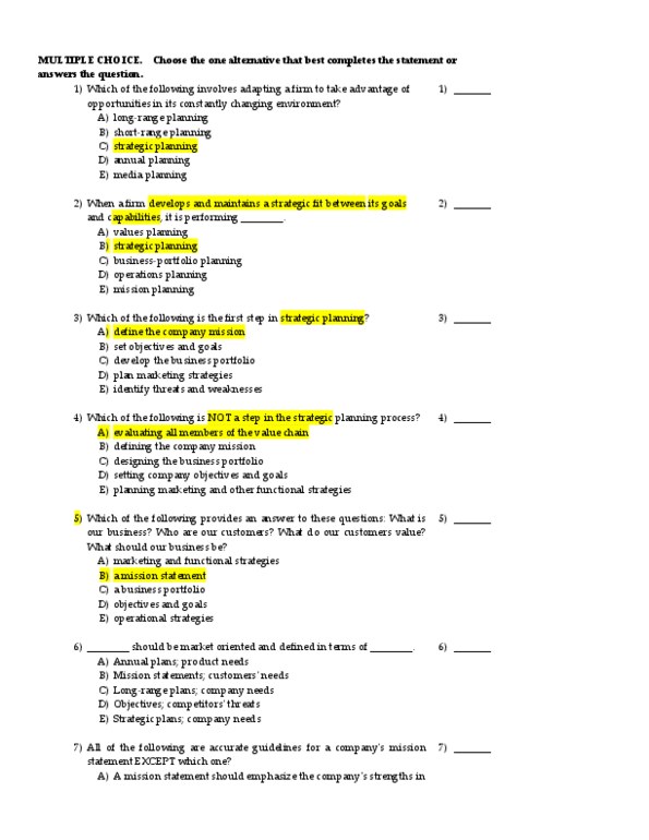 MGMA01H3 Chapter Notes - Chapter 2: Swot Analysis, Tim Hortons, Market Segmentation thumbnail