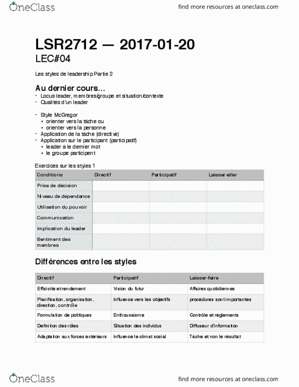 LSR 2712 Lecture Notes - Lecture 4: Le Monde, Lieu-Dit, Vise thumbnail