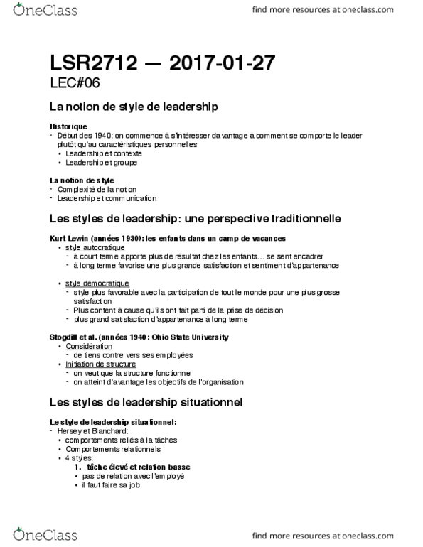 LSR 2712 Lecture Notes - Lecture 6: Kurt Lewin, Le Monde, Bulgarian Lev thumbnail
