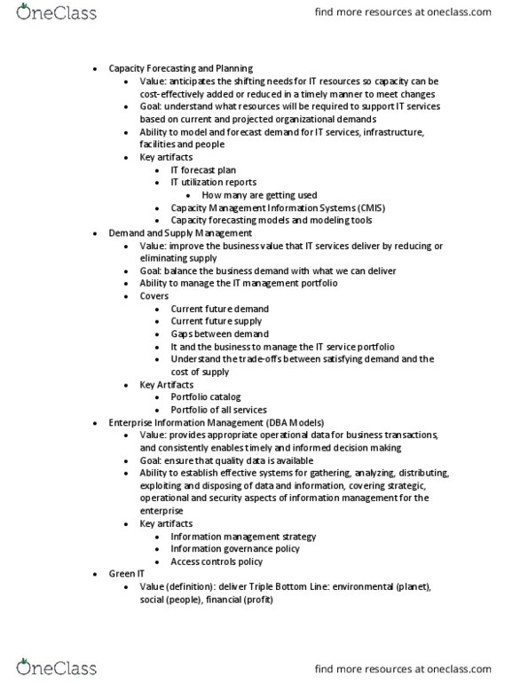 ITSS 4370 Lecture Notes - Lecture 4: Triple Bottom Line, Management Information System, Green Computing thumbnail