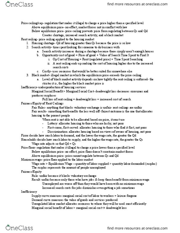 ECON 202 Lecture Notes - Lecture 6: Opportunity Cost, Production Quota, The Surplus thumbnail