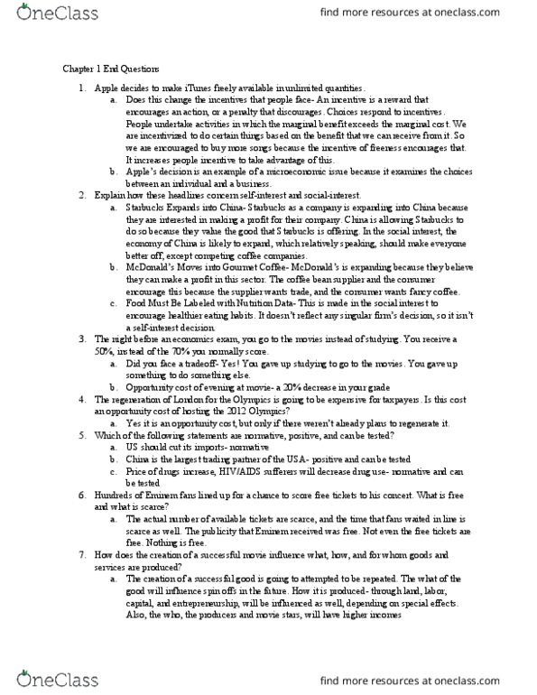 ECON 202 Lecture Notes - Lecture 1: Complementary Good, Planned Economy, E-Book thumbnail