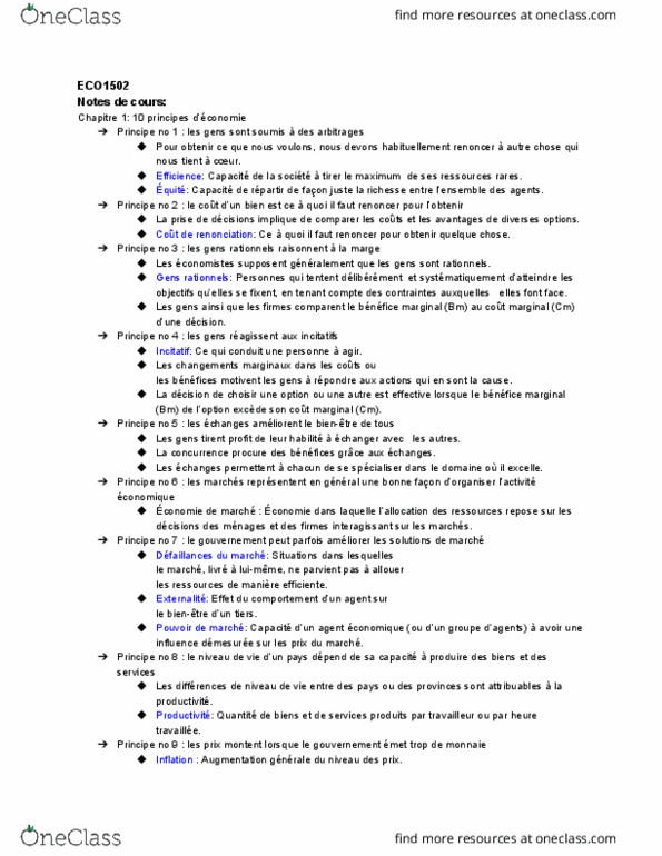 ECO 1502 Lecture Notes - Lecture 1: Dune, Le Monde, Vise thumbnail