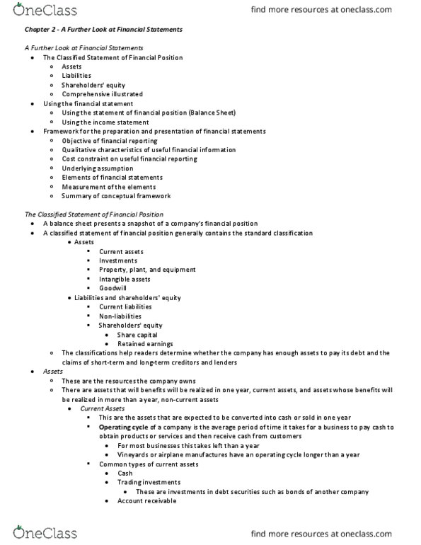 ADM 1340 Chapter Notes - Chapter 2: Historical Cost, Going Concern, Weighted Arithmetic Mean thumbnail