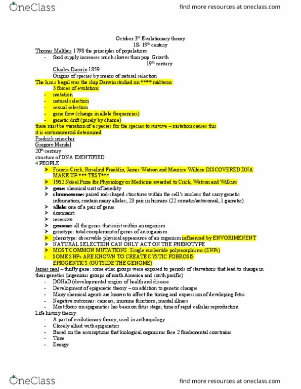 ANT220H5 Lecture Notes - Lecture 3: Germ Theory Of Disease, Louis Pasteur, Mycobacterium Leprae thumbnail