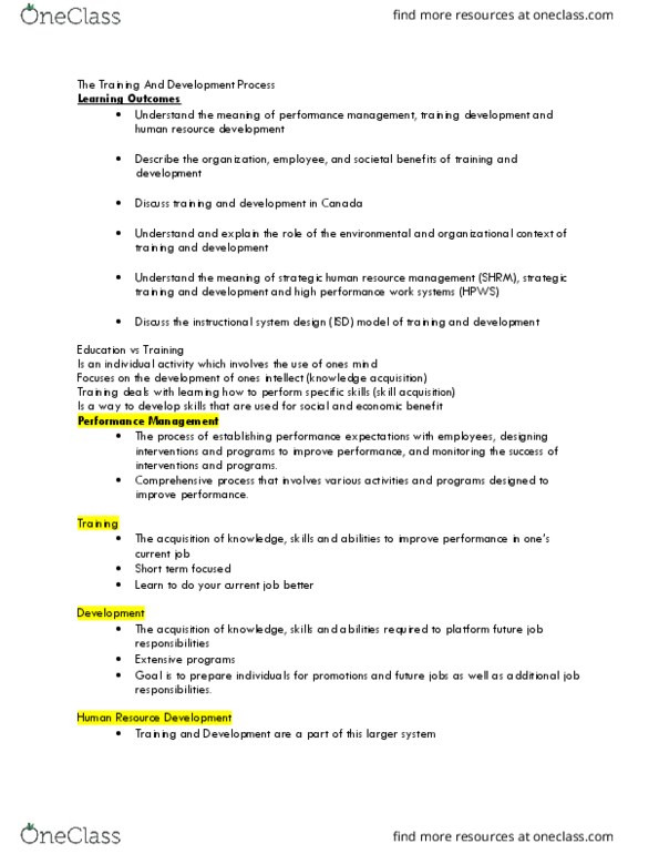 EDUC 240 Lecture Notes - Lecture 2: Scientific Modelling, Human Resource Management, Job Performance thumbnail