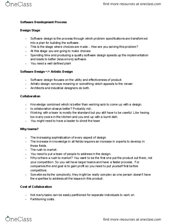 CIS 1250 Lecture Notes - Lecture 3: Type A And Type B Personality Theory, Homo Economicus, Version Control thumbnail