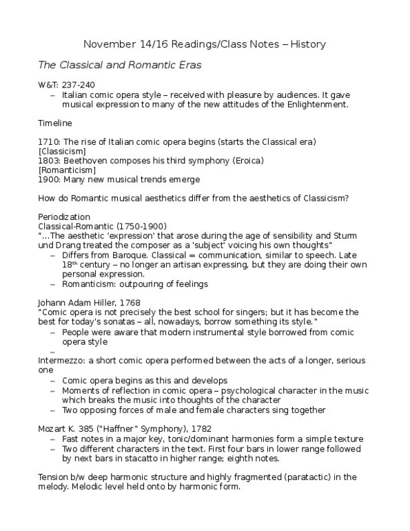Music 1710F/G Lecture Notes - Johann Adam Hiller, Staccato, Parataxis thumbnail