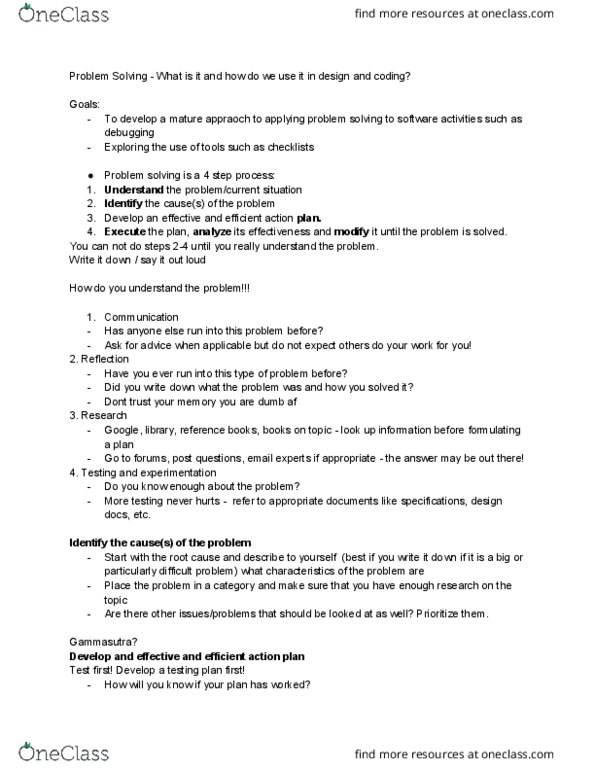 CIS 2250 Lecture Notes - Lecture 2: Continual Improvement Process, Scientific Method, Problem Solving thumbnail