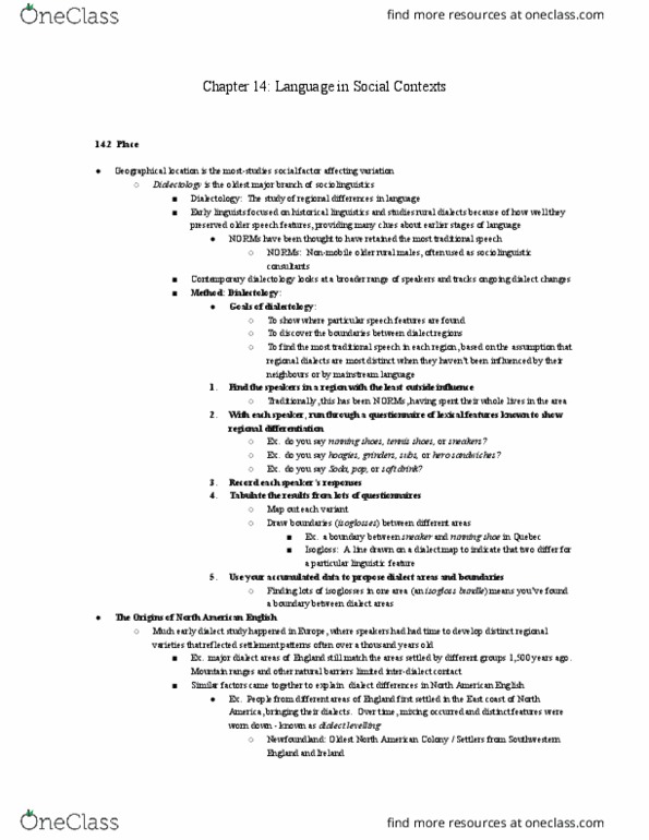 Linguistics 1028A/B Chapter Notes - Chapter 14.2: Joule, Canadian Raising, Canadian English thumbnail