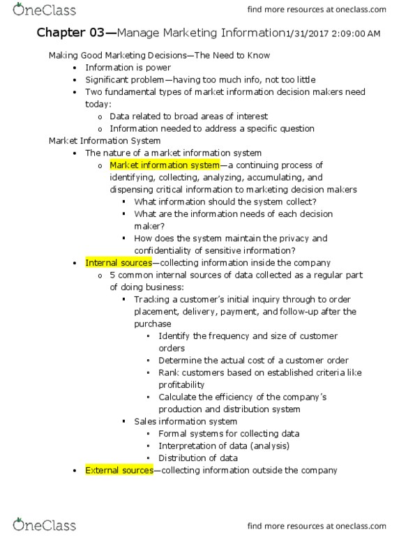 MARK20100 Chapter Notes - Chapter 3: Telecommunications Network, Focus Group, Habitat thumbnail